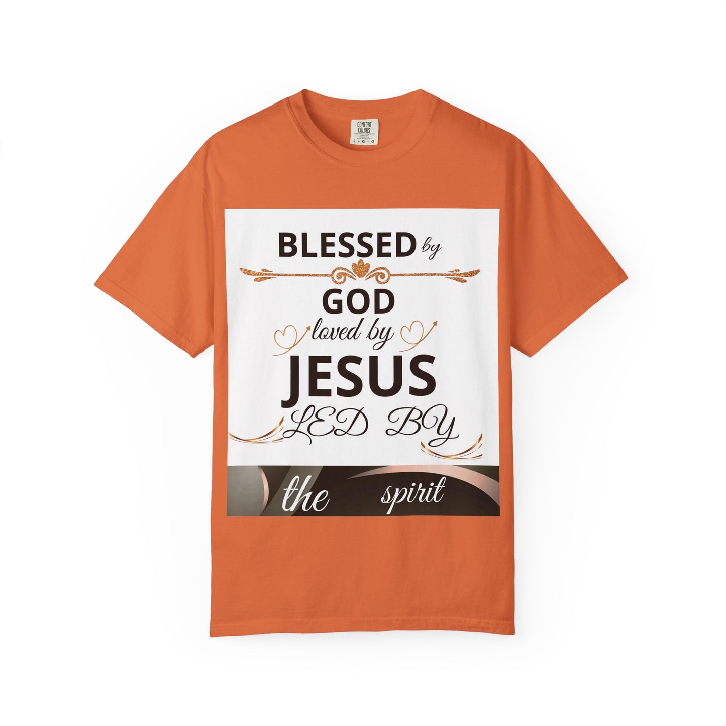 Blessed by God T-Shirt, Unisex Garment-Dyed Tee for Church, Family, and Travel, Christian Shirt, Faith Apparel, Religious Gift,