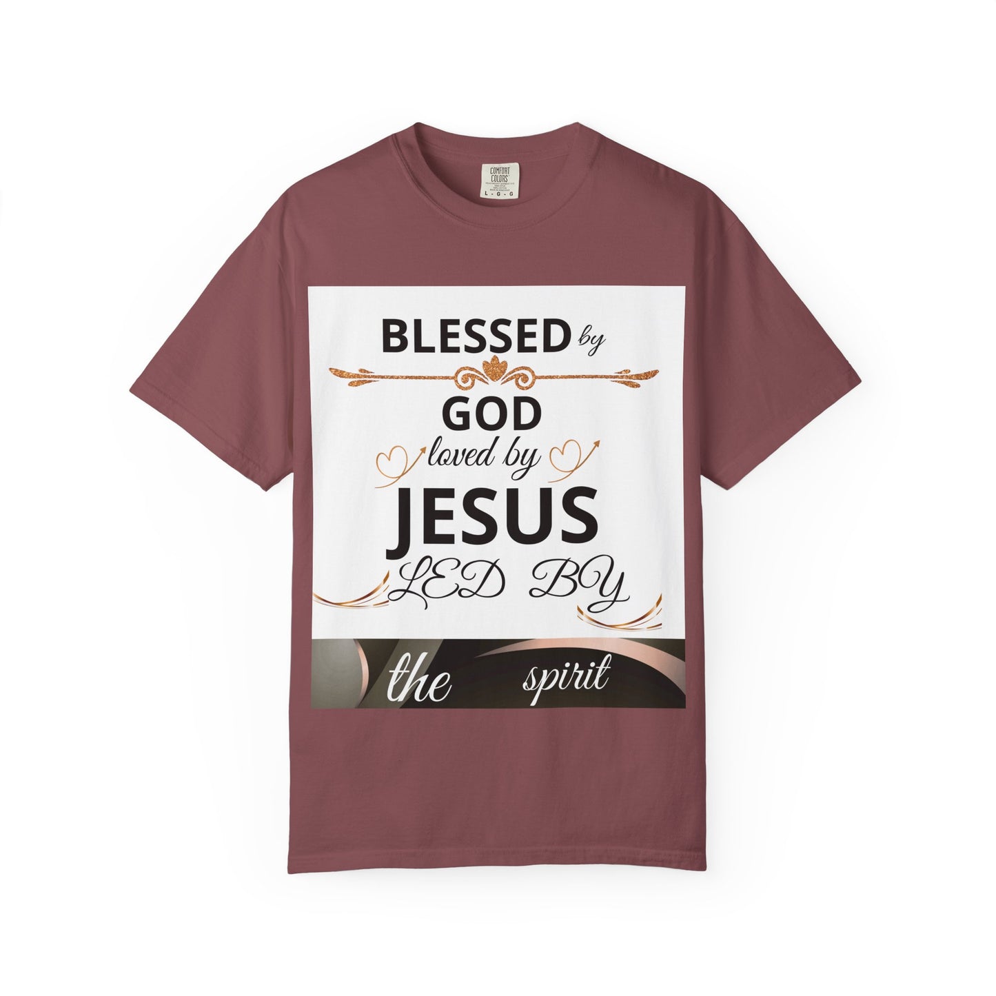 Blessed by God T-Shirt, Unisex Garment-Dyed Tee for Church, Family, and Travel, Christian Shirt, Faith Apparel, Religious Gift,