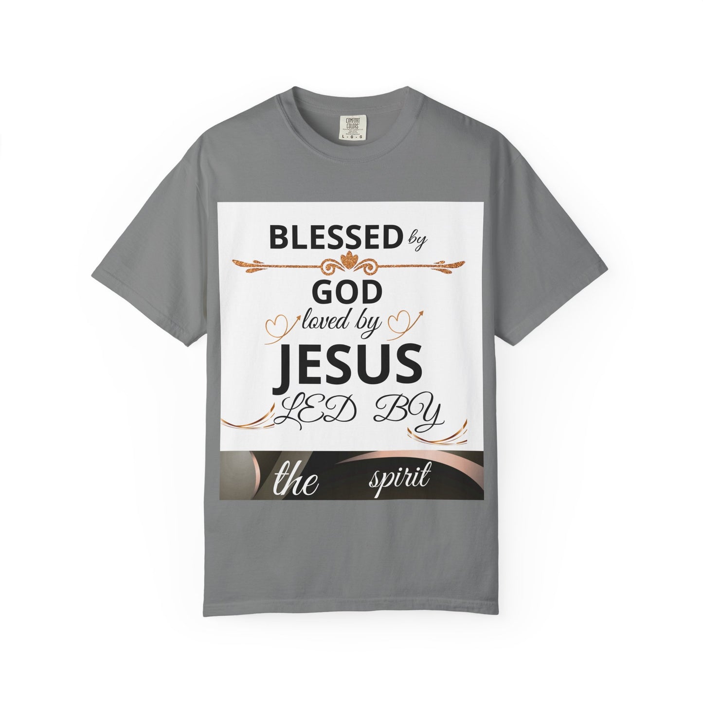 Blessed by God T-Shirt, Unisex Garment-Dyed Tee for Church, Family, and Travel, Christian Shirt, Faith Apparel, Religious Gift,