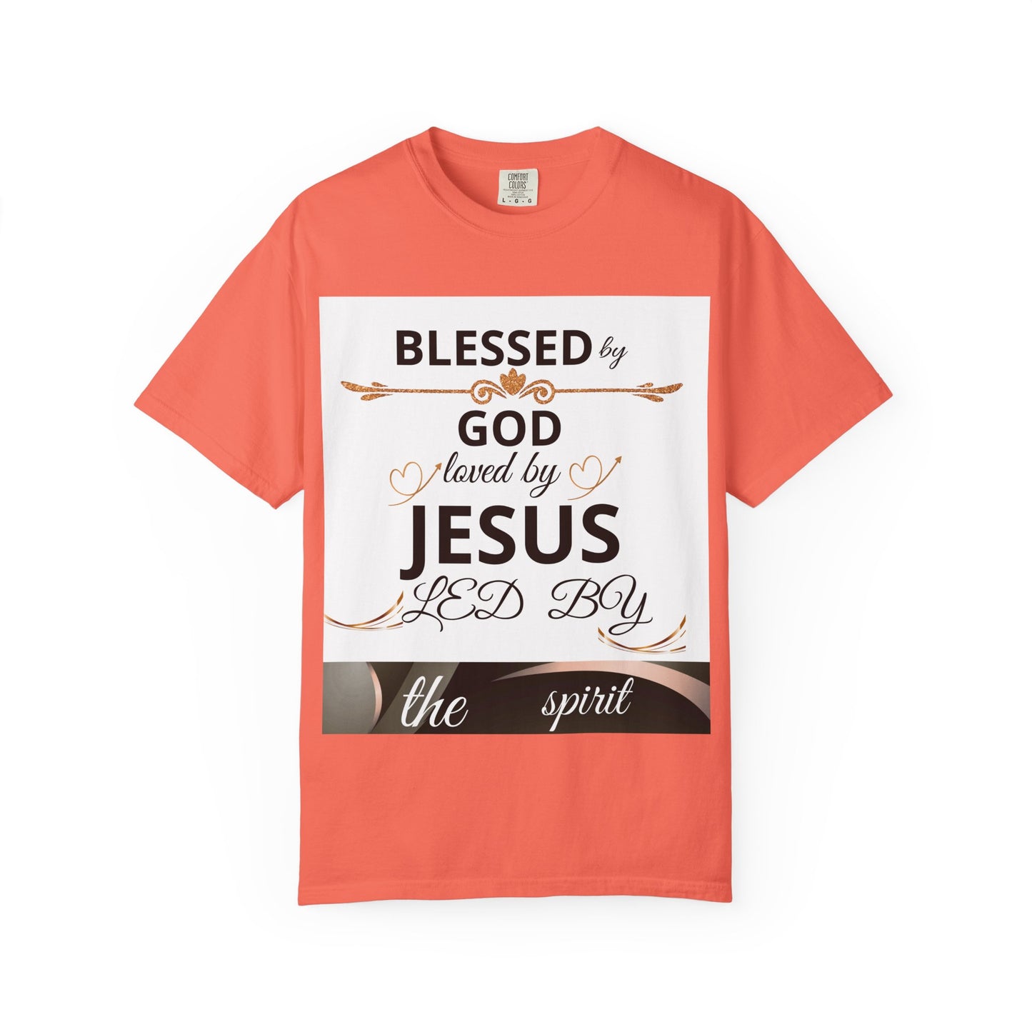 Blessed by God T-Shirt, Unisex Garment-Dyed Tee for Church, Family, and Travel, Christian Shirt, Faith Apparel, Religious Gift,