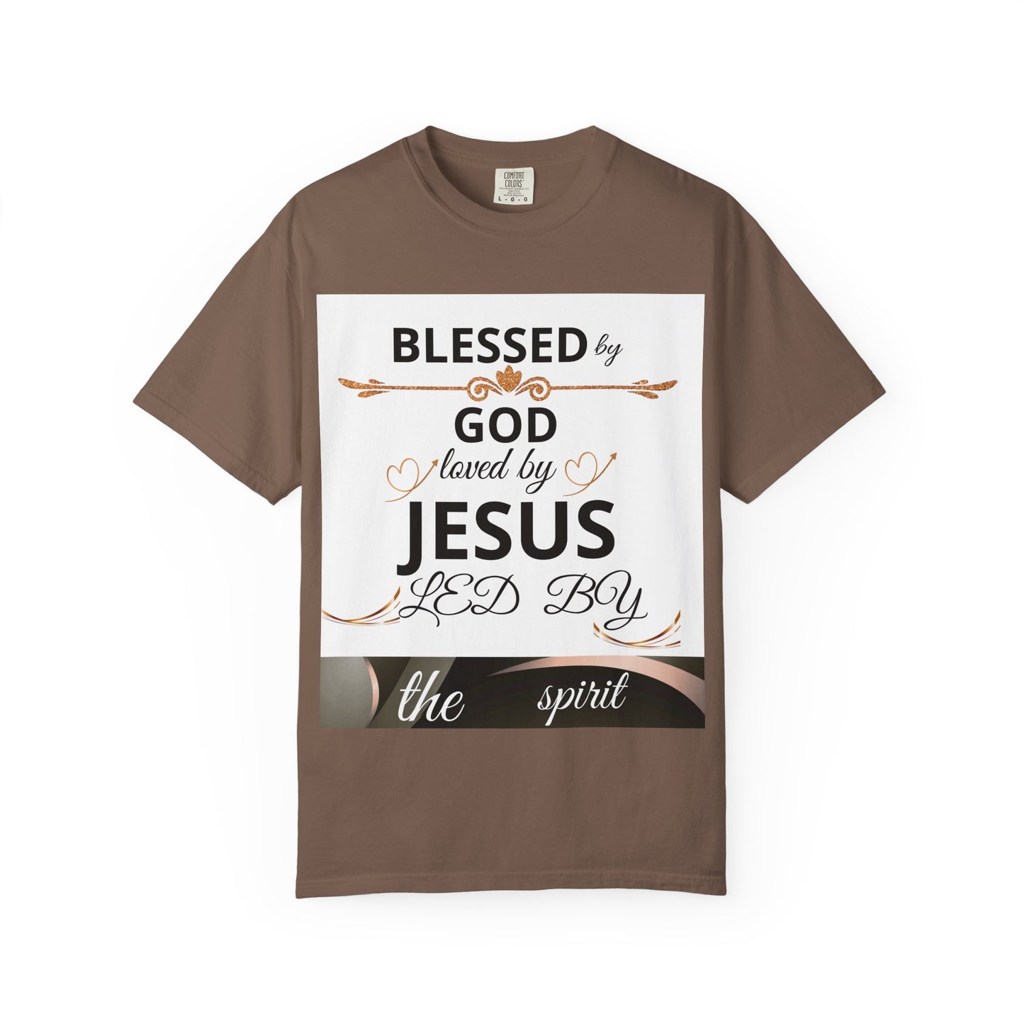 Blessed by God T-Shirt, Unisex Garment-Dyed Tee for Church, Family, and Travel, Christian Shirt, Faith Apparel, Religious Gift,
