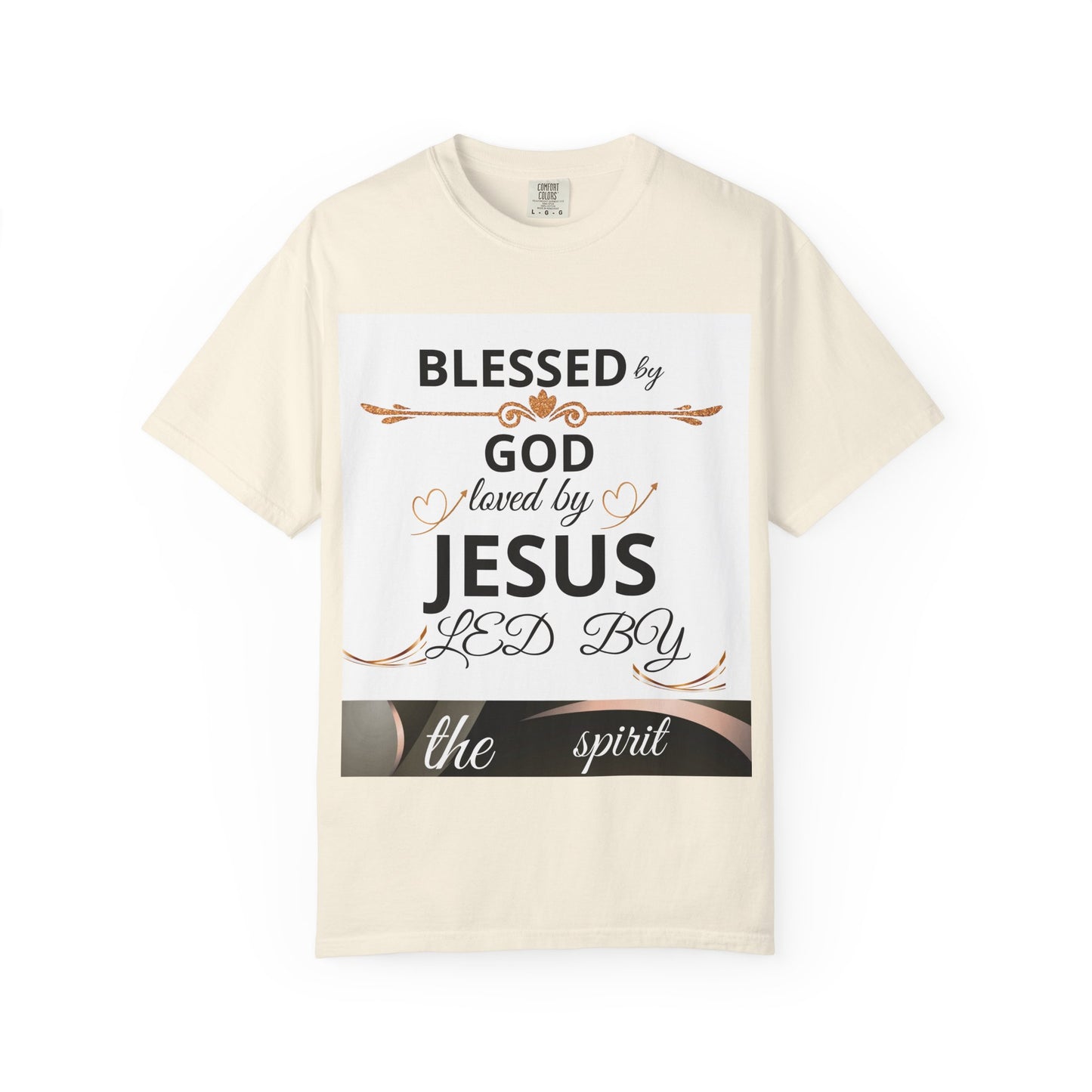 Blessed by God T-Shirt, Unisex Garment-Dyed Tee for Church, Family, and Travel, Christian Shirt, Faith Apparel, Religious Gift,