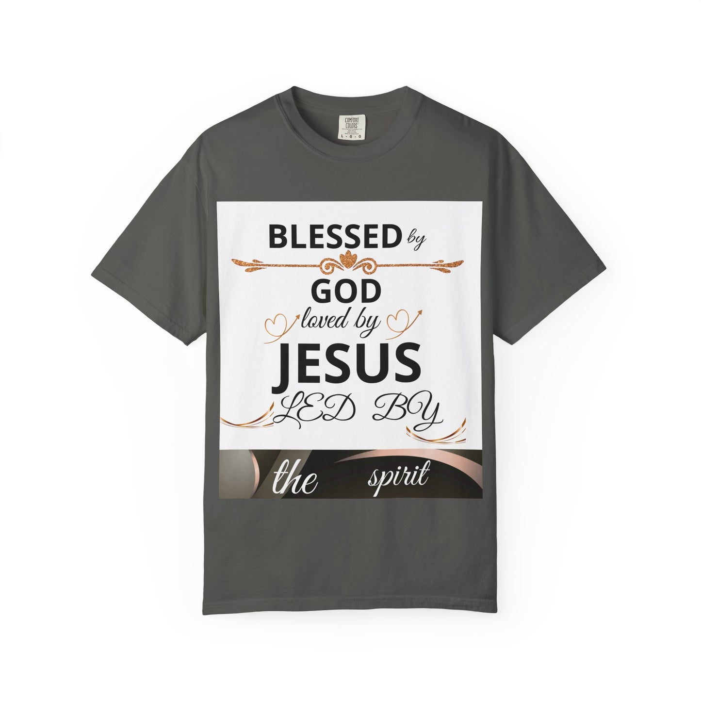 Blessed by God T-Shirt, Unisex Garment-Dyed Tee for Church, Family, and Travel, Christian Shirt, Faith Apparel, Religious Gift,