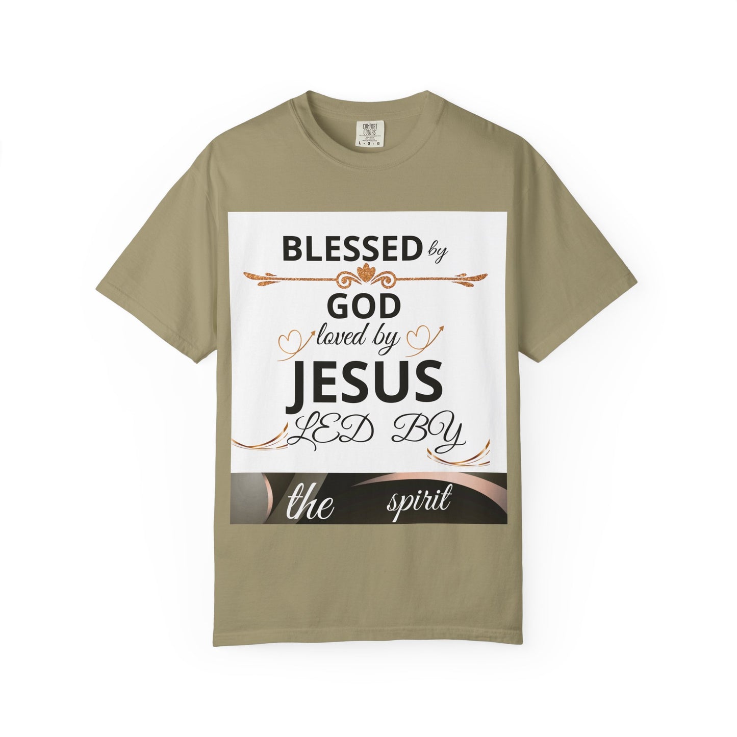 Blessed by God T-Shirt, Unisex Garment-Dyed Tee for Church, Family, and Travel, Christian Shirt, Faith Apparel, Religious Gift,