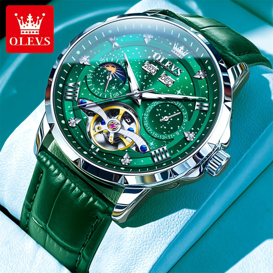 OLEVS Automatic Mechanical Watches For Men - Luxury Luminous Fashion Business Original Top Brand Classic High Quality Best Selling Men's Wrist Watches Without Battery