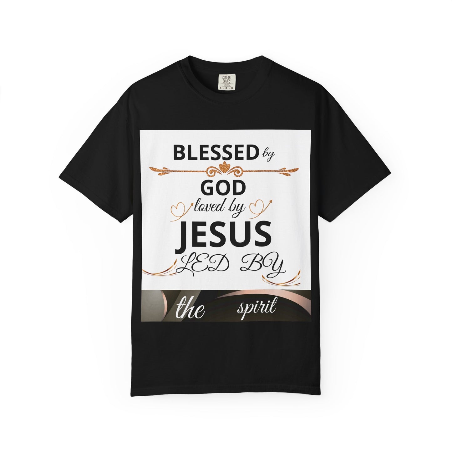 Blessed by God T-Shirt, Unisex Garment-Dyed Tee for Church, Family, and Travel, Christian Shirt, Faith Apparel, Religious Gift,