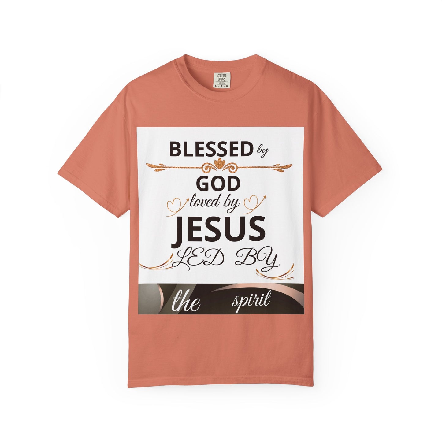 Blessed by God T-Shirt, Unisex Garment-Dyed Tee for Church, Family, and Travel, Christian Shirt, Faith Apparel, Religious Gift,