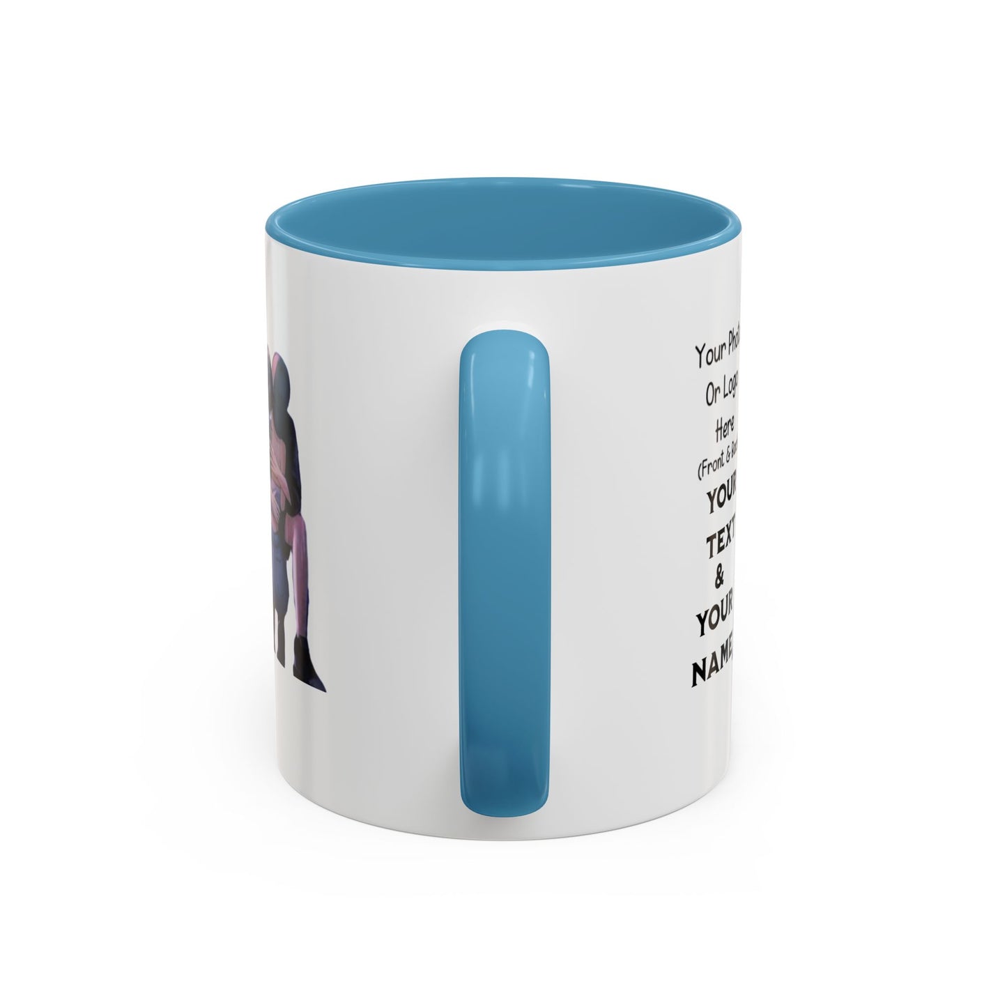 Romantic Couple Accent Coffee Mug - Perfect Gift for Girlfriend, Husband, Wife - 11, 15oz, Love Mug, Anniversary Present, His and Hers