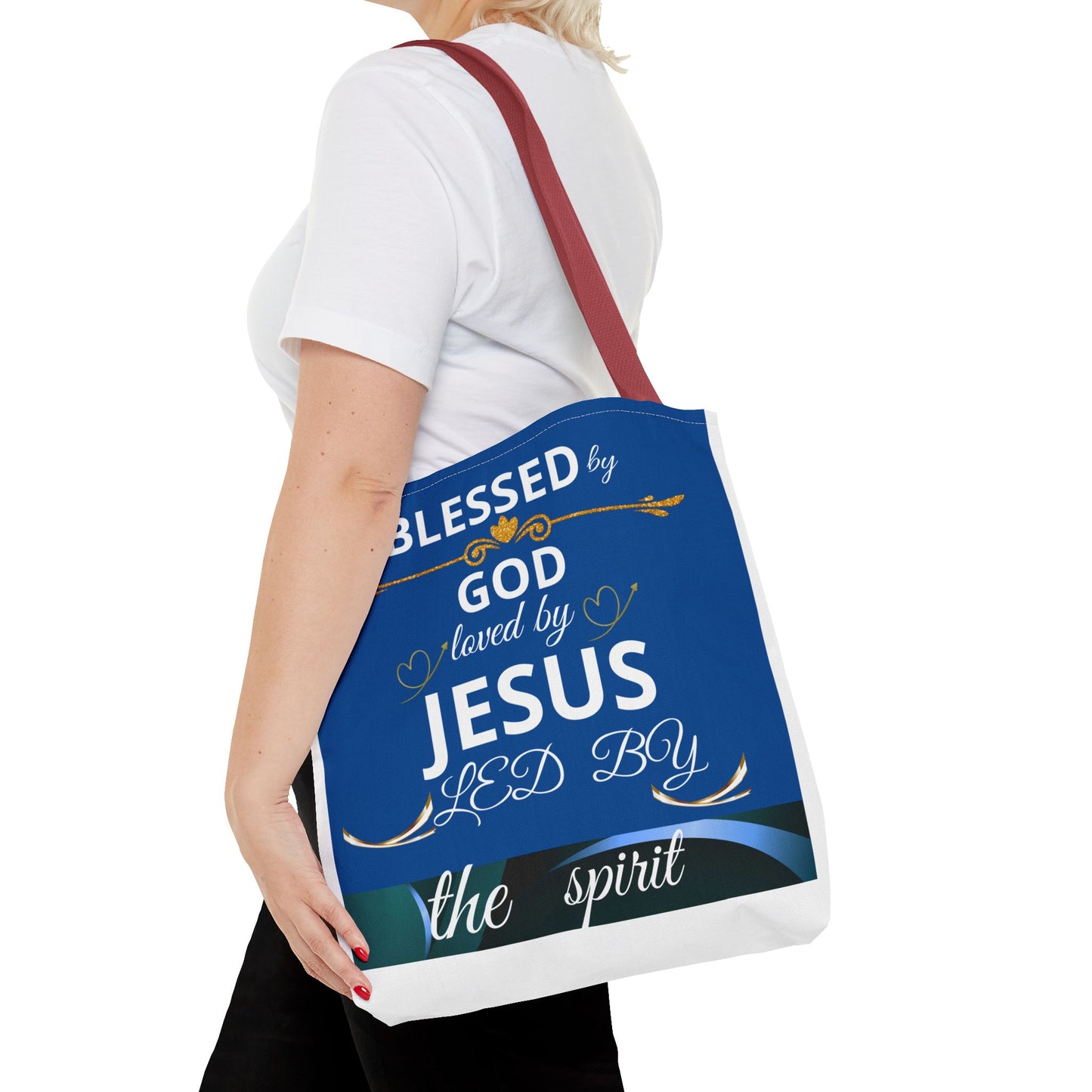Christian Mom Tote Bag, Trusting God In All Of It, Thankful Blessed, Religious Gift, Inspirational Handbag, Bolso de mano inspirador