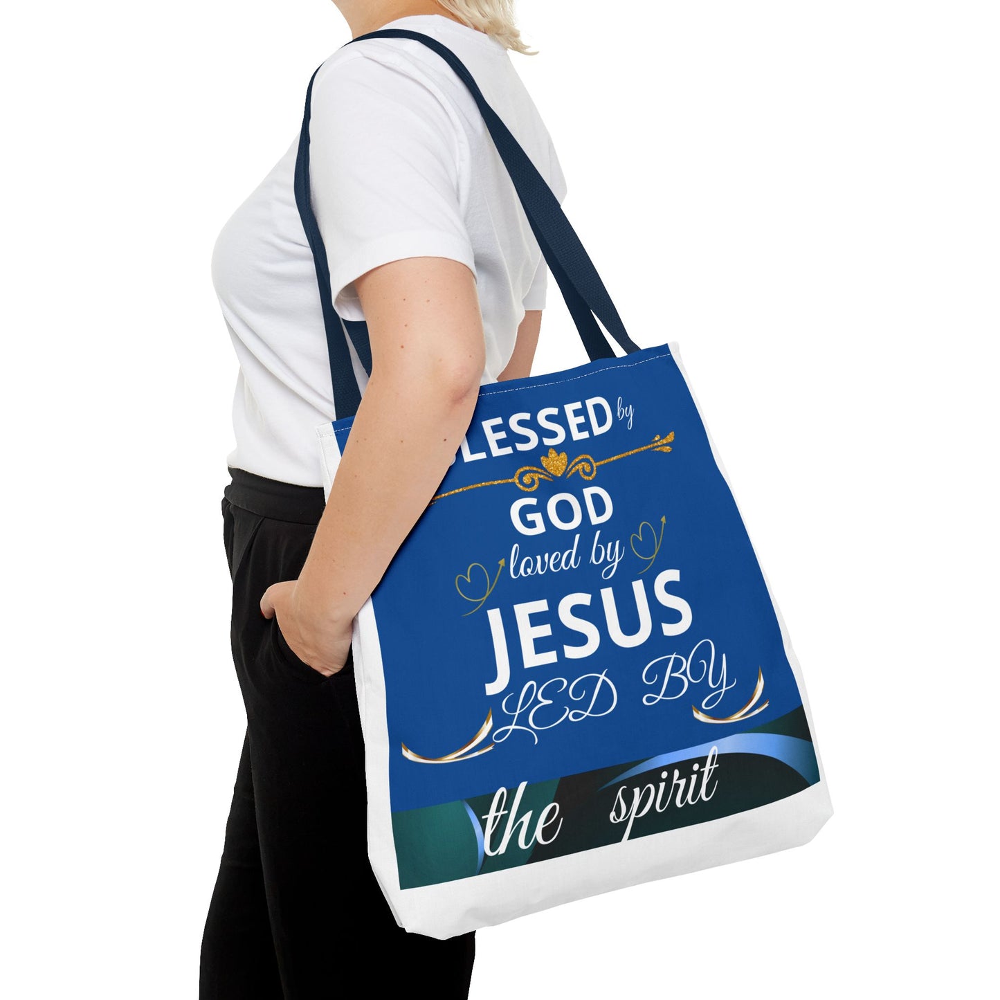 Christian Mom Tote Bag, Trusting God In All Of It, Thankful Blessed, Religious Gift, Inspirational Handbag, Bolso de mano inspirador