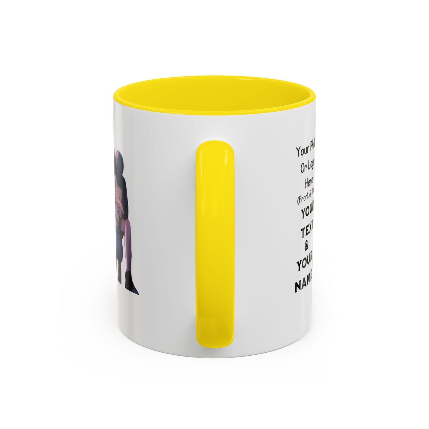 Romantic Couple Accent Coffee Mug - Perfect Gift for Girlfriend, Husband, Wife - 11, 15oz, Love Mug, Anniversary Present, His and Hers