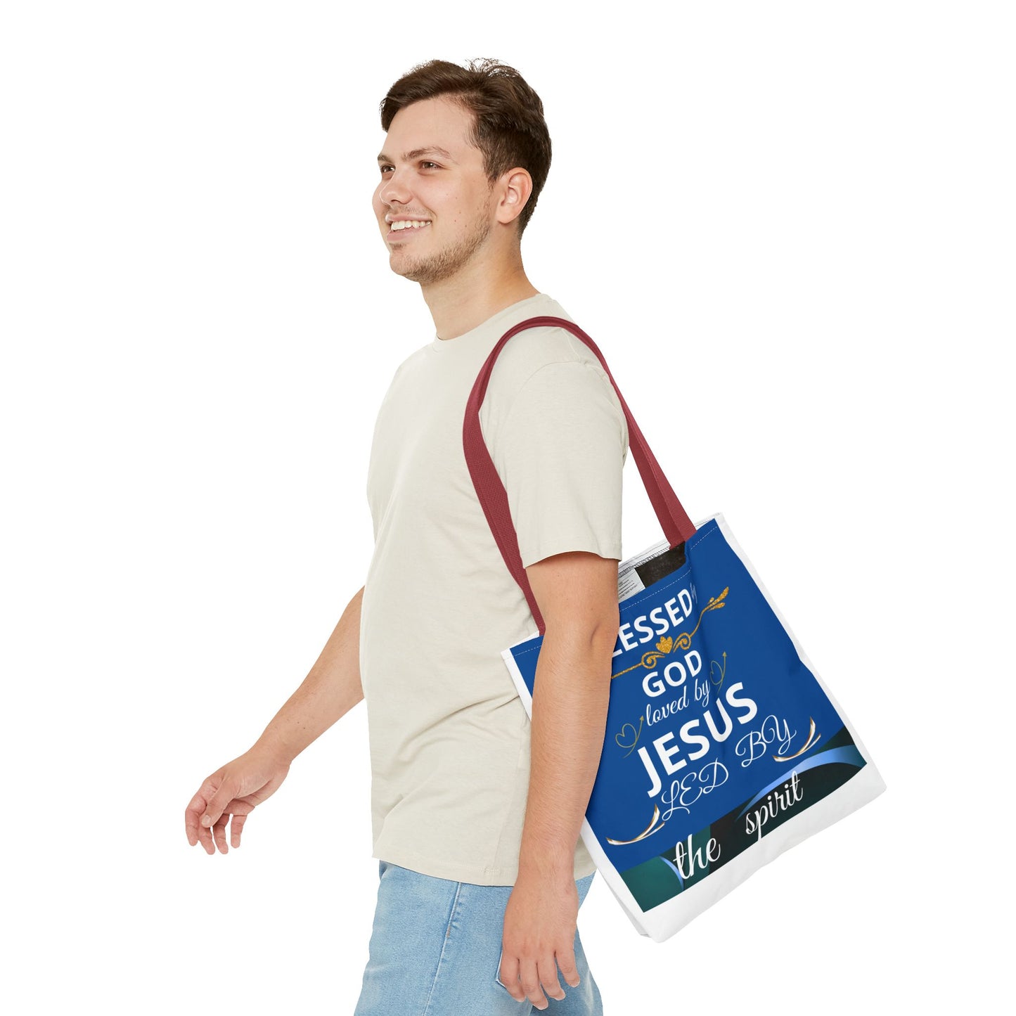 Christian Mom Tote Bag, Trusting God In All Of It, Thankful Blessed, Religious Gift, Inspirational Handbag, Bolso de mano inspirador