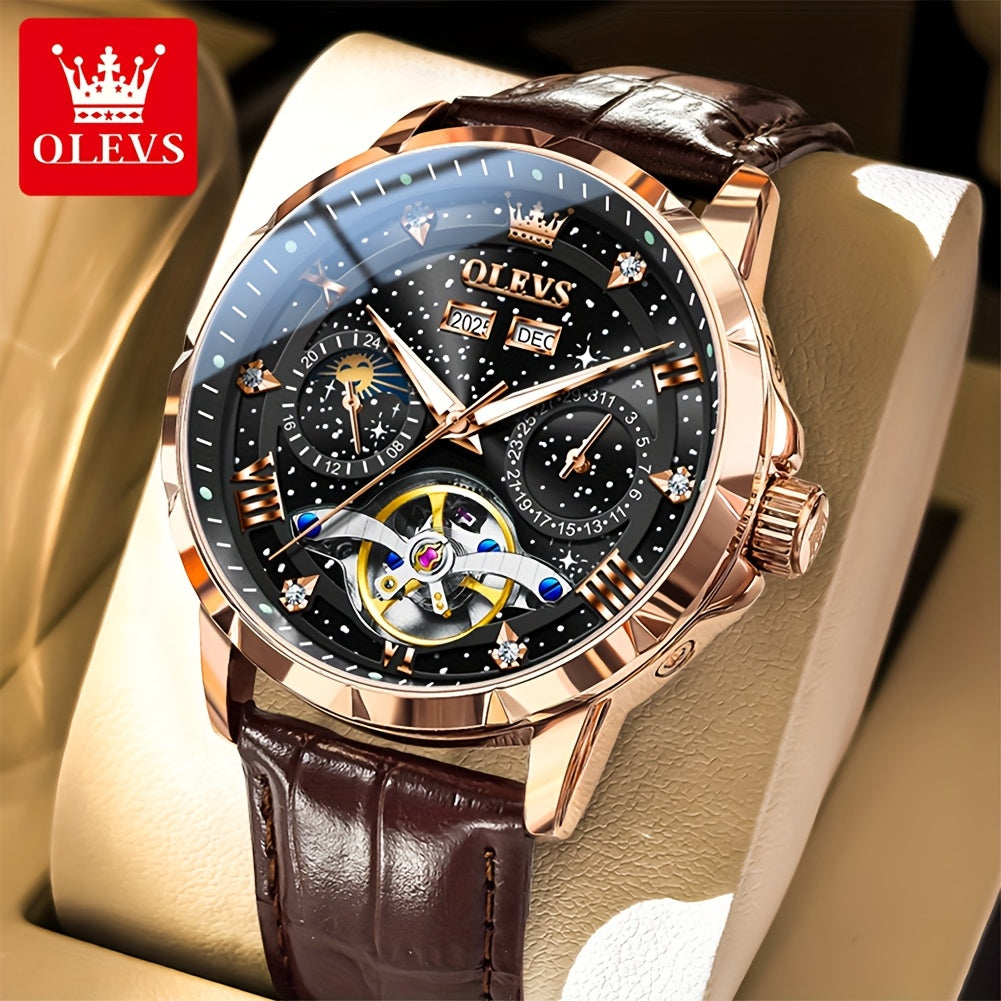 OLEVS Automatic Mechanical Watches For Men - Luxury Luminous Fashion Business Original Top Brand Classic High Quality Best Selling Men's Wrist Watches Without Battery
