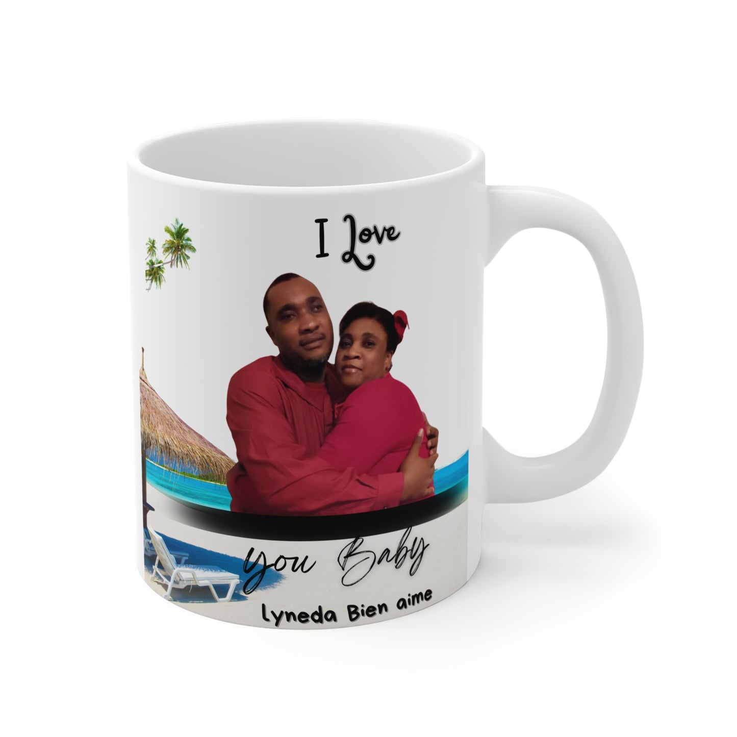 Personalized Love Mug, 11oz Coffee Cup, Romantic Gift for Couples, Customizable Relationship Keepsake, Birthday/Anniversary Mug