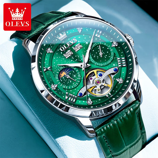 OLEVS Automatic Mechanical Watches For Men - Luxury Luminous Fashion Business Original Top Brand Classic High Quality Best Selling Men's Wrist Watches Without Battery