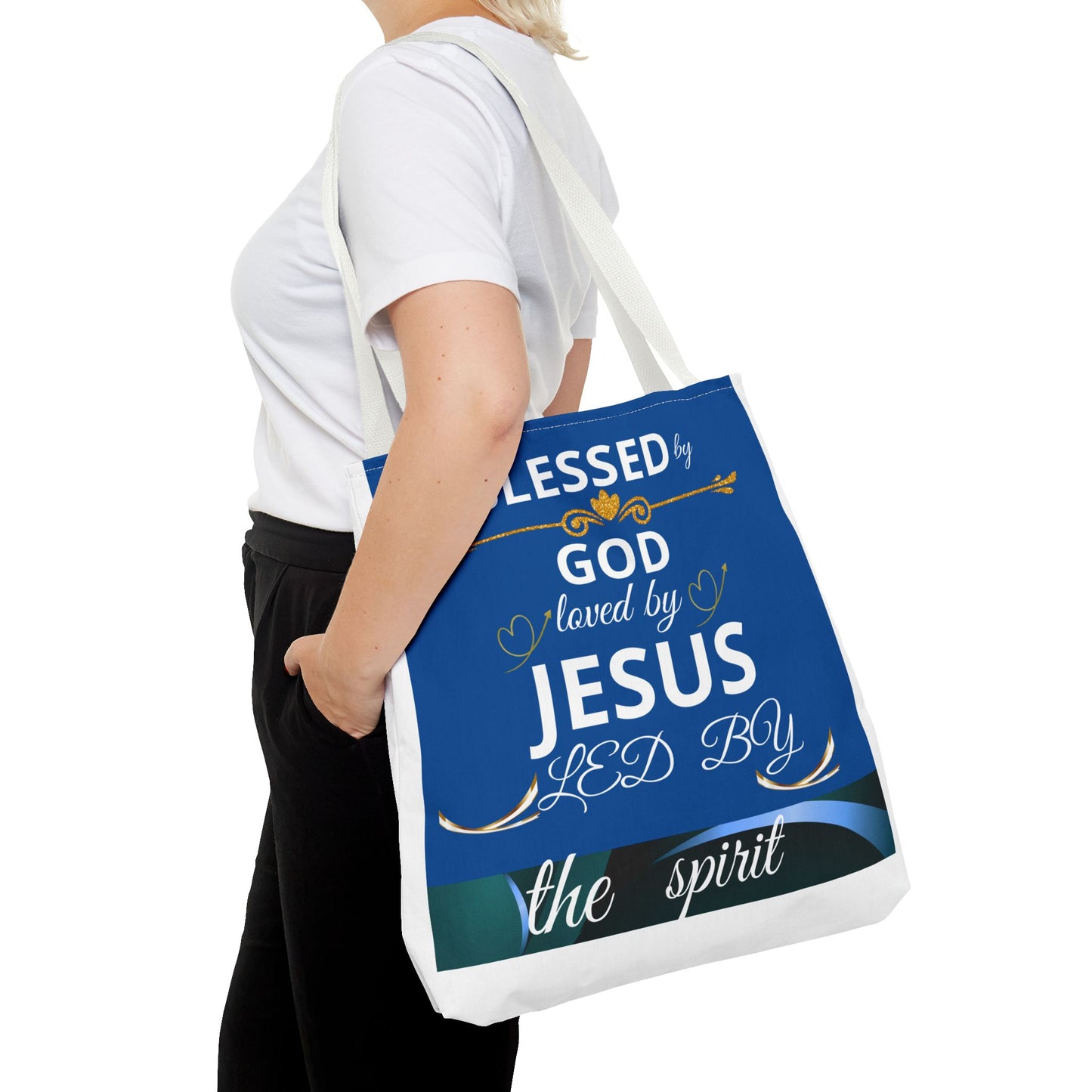 Christian Mom Tote Bag, Trusting God In All Of It, Thankful Blessed, Religious Gift, Inspirational Handbag, Bolso de mano inspirador