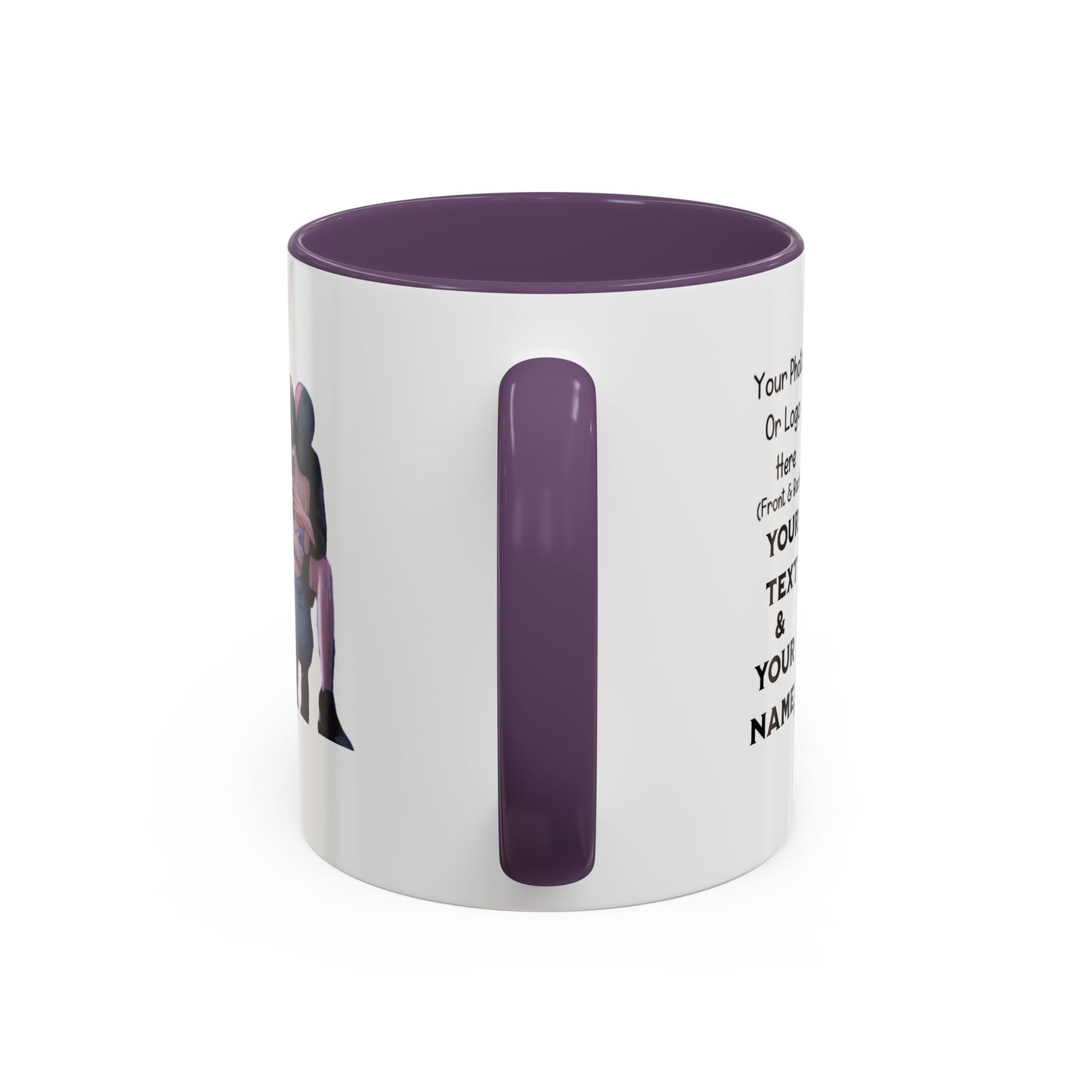 Romantic Couple Accent Coffee Mug - Perfect Gift for Girlfriend, Husband, Wife - 11, 15oz, Love Mug, Anniversary Present, His and Hers