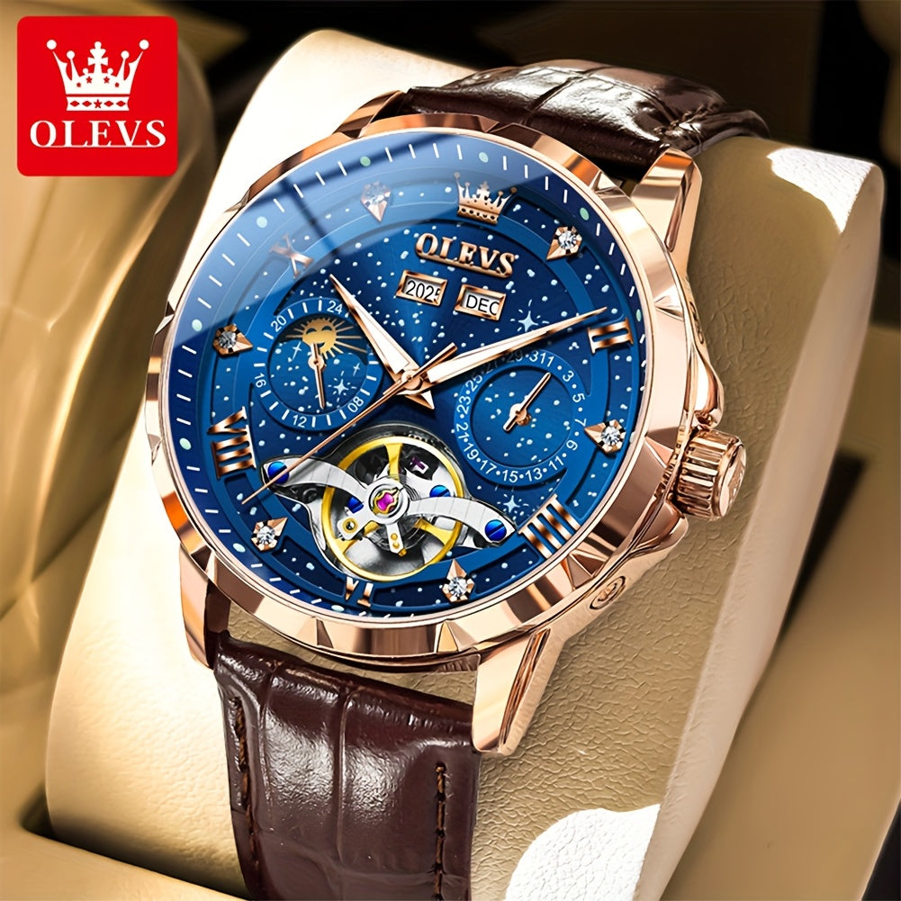 OLEVS Automatic Mechanical Watches For Men - Luxury Luminous Fashion Business Original Top Brand Classic High Quality Best Selling Men's Wrist Watches Without Battery