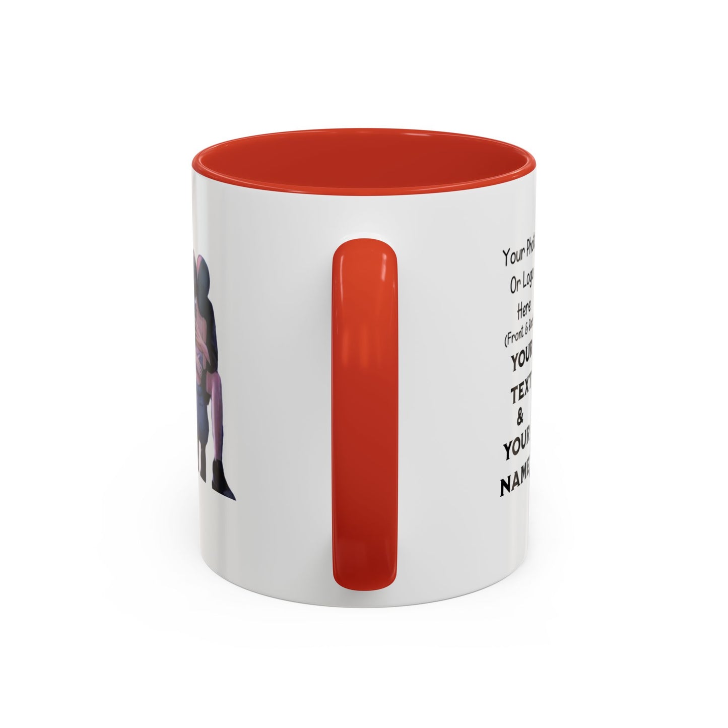 Romantic Couple Accent Coffee Mug - Perfect Gift for Girlfriend, Husband, Wife - 11, 15oz, Love Mug, Anniversary Present, His and Hers