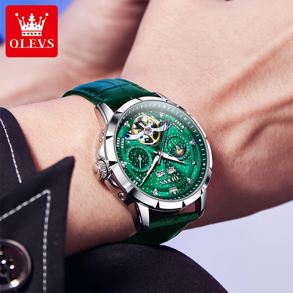 OLEVS Automatic Mechanical Watches For Men - Luxury Luminous Fashion Business Original Top Brand Classic High Quality Best Selling Men's Wrist Watches Without Battery
