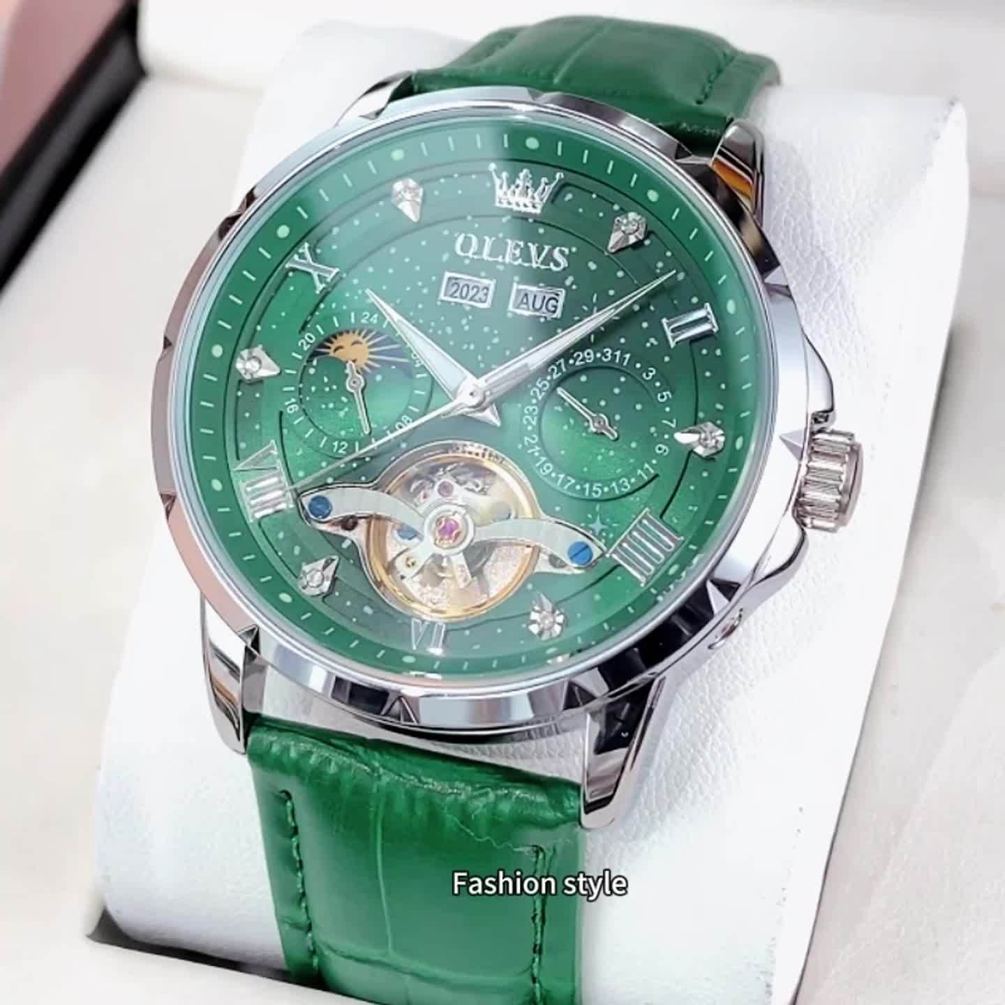 OLEVS Automatic Mechanical Watches For Men - Luxury Luminous Fashion Business Original Top Brand Classic High Quality Best Selling Men's Wrist Watches Without Battery