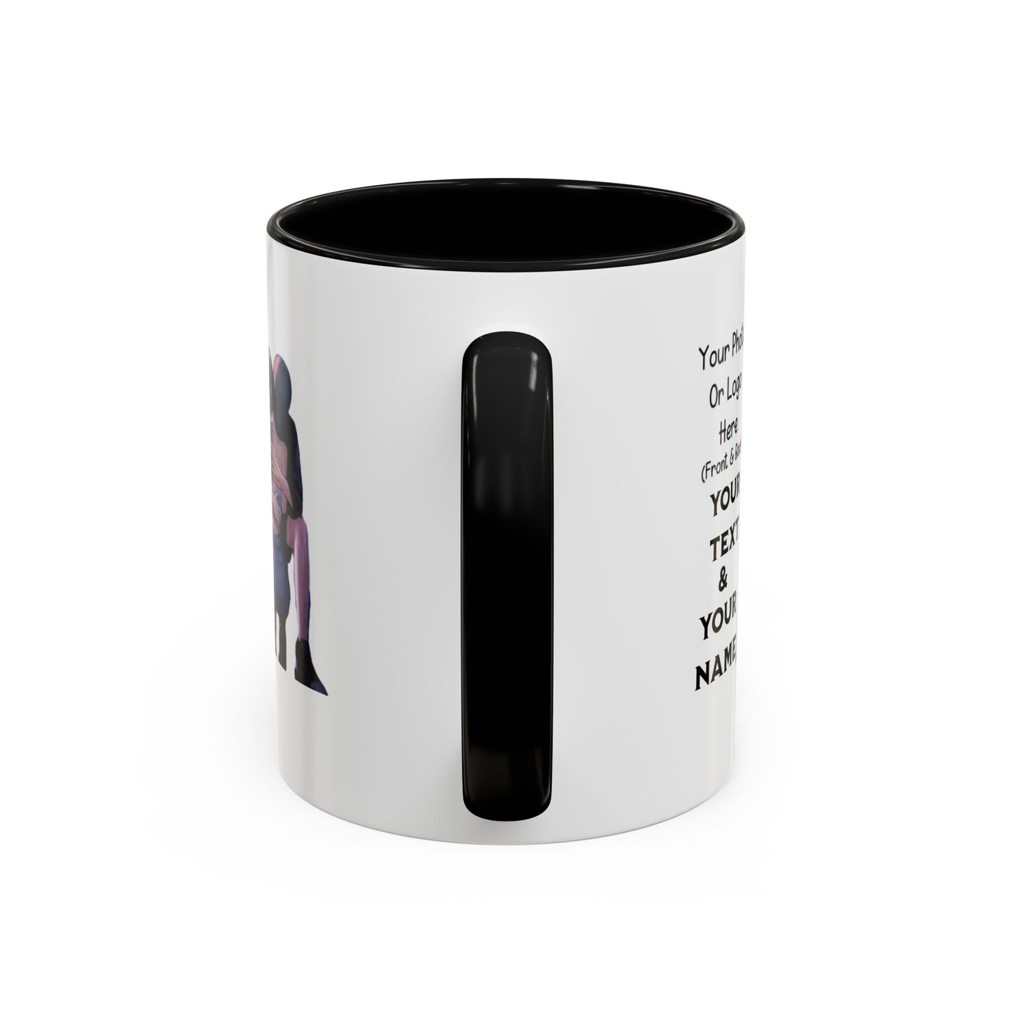 Romantic Couple Accent Coffee Mug - Perfect Gift for Girlfriend, Husband, Wife - 11, 15oz, Love Mug, Anniversary Present, His and Hers