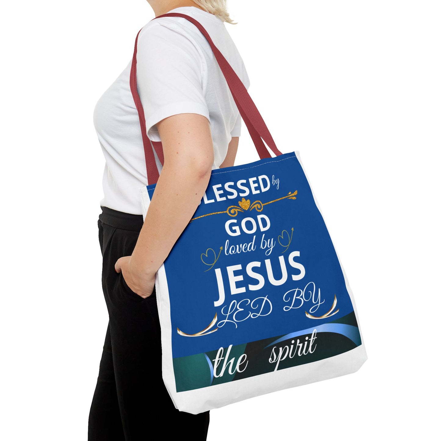 Christian Mom Tote Bag, Trusting God In All Of It, Thankful Blessed, Religious Gift, Inspirational Handbag, Bolso de mano inspirador