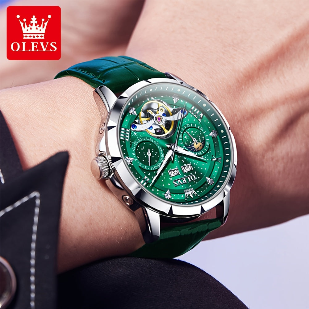 OLEVS Automatic Mechanical Watches For Men - Luxury Luminous Fashion Business Original Top Brand Classic High Quality Best Selling Men's Wrist Watches Without Battery