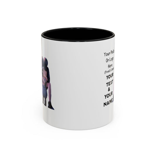 Romantic Couple Accent Coffee Mug - Perfect Gift for Girlfriend, Husband, Wife - 11, 15oz, Love Mug, Anniversary Present, His and Hers