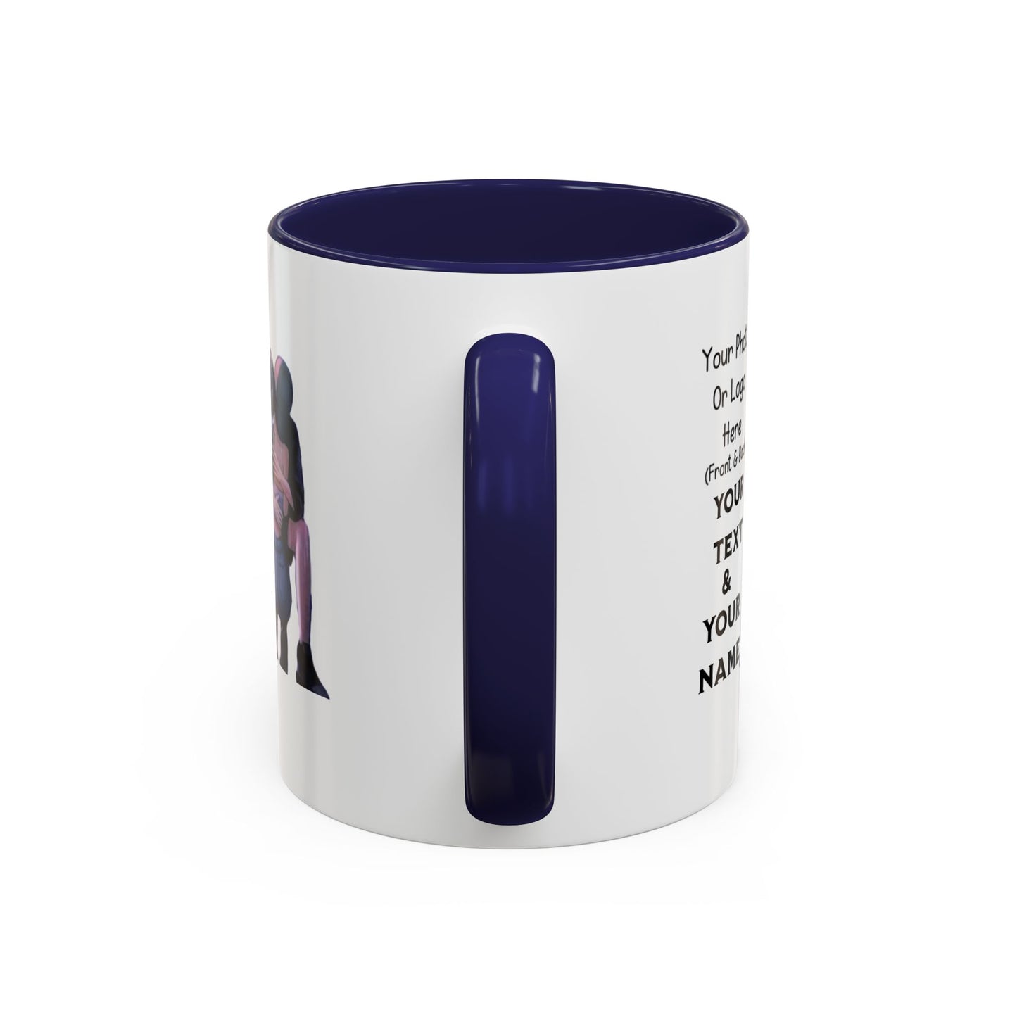 Romantic Couple Accent Coffee Mug - Perfect Gift for Girlfriend, Husband, Wife - 11, 15oz, Love Mug, Anniversary Present, His and Hers