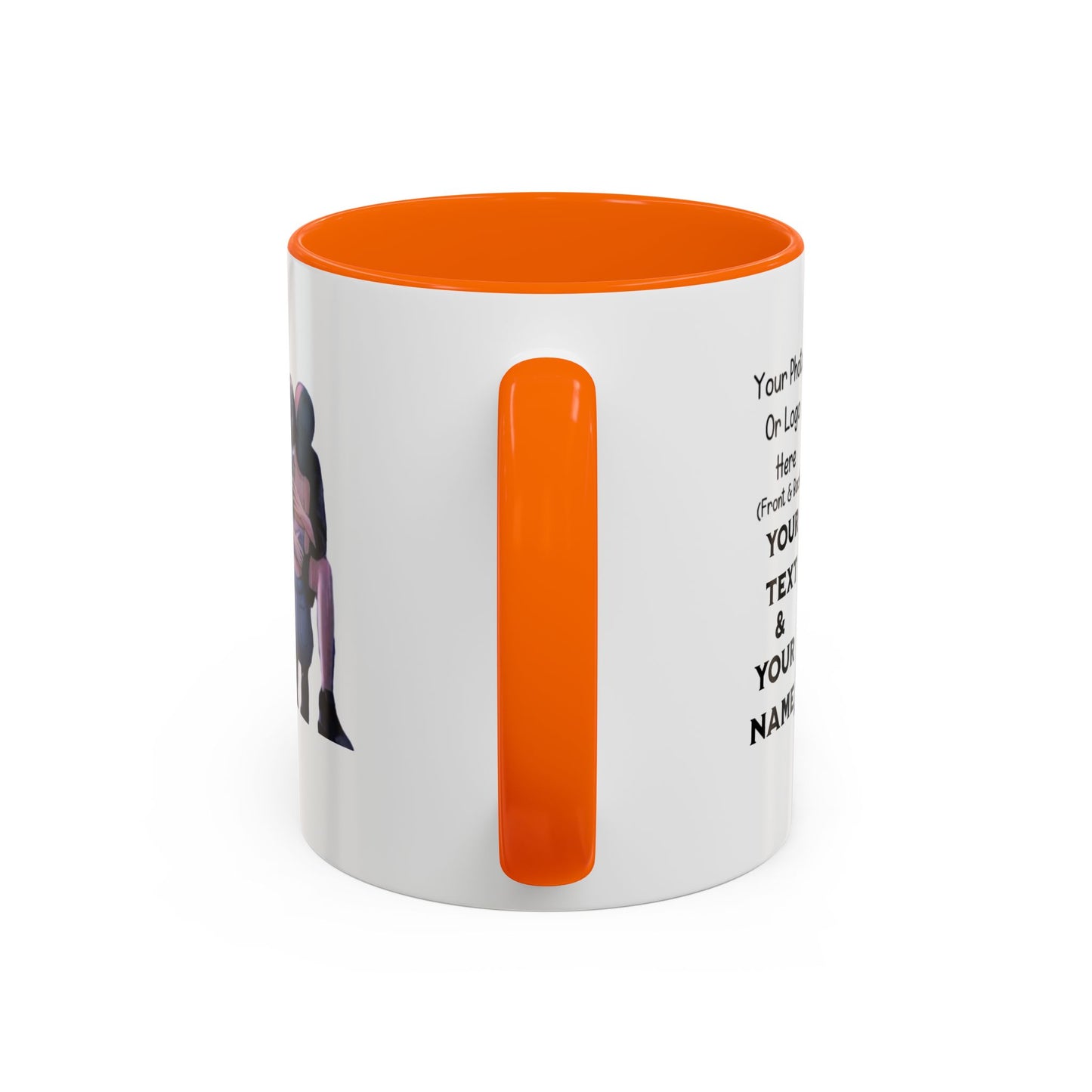 Romantic Couple Accent Coffee Mug - Perfect Gift for Girlfriend, Husband, Wife - 11, 15oz, Love Mug, Anniversary Present, His and Hers