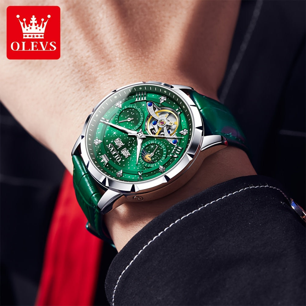 OLEVS Automatic Mechanical Watches For Men - Luxury Luminous Fashion Business Original Top Brand Classic High Quality Best Selling Men's Wrist Watches Without Battery