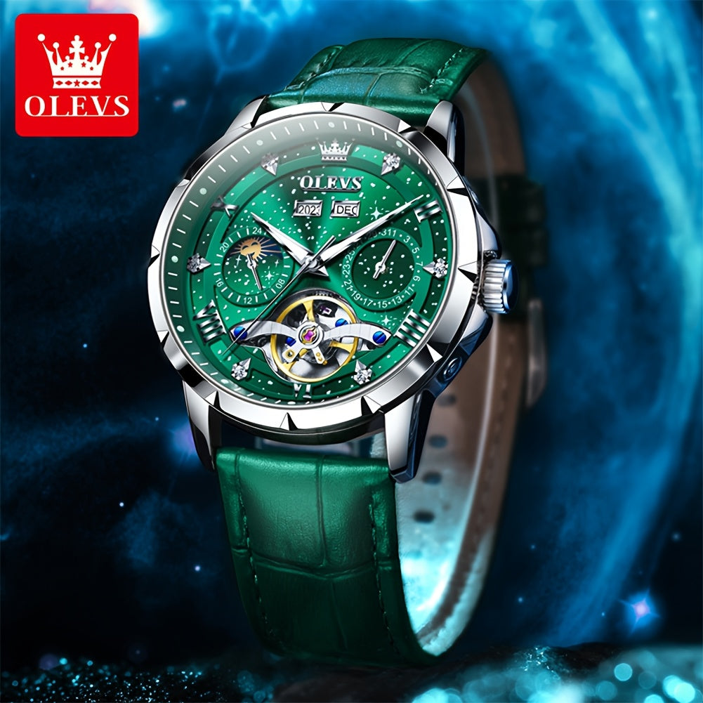 OLEVS Automatic Mechanical Watches For Men - Luxury Luminous Fashion Business Original Top Brand Classic High Quality Best Selling Men's Wrist Watches Without Battery