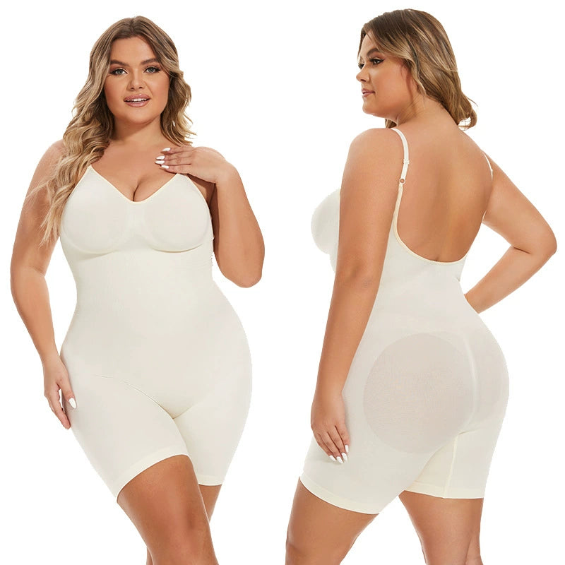 Fashion Seamless Cross-Border Hot Selling Yoga Postpartum Hip Lifting Body Shaping Belly Contraction Backless Siamese Boxer Body Corset