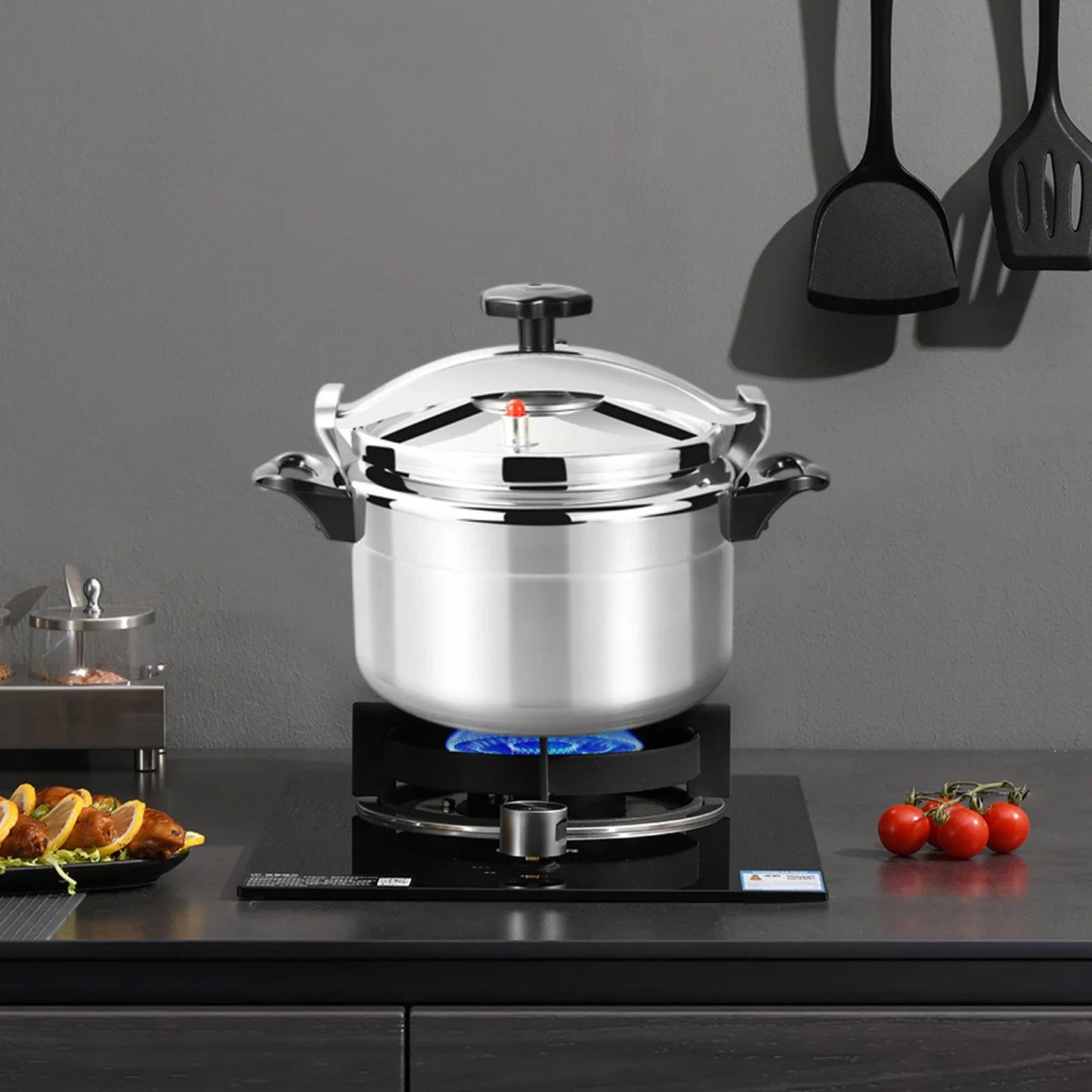 Aluminum Alloy Pressure Cooker, 3L Capacity, Silicone Seal, Round Shape, High-Pressure Safety Valve, Easy to Clean, Perfect for