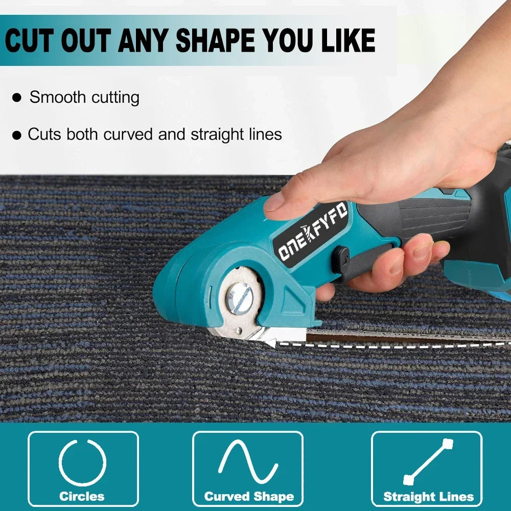 Brushless Cordless Electric Scissors Cardboard Cutter fit Box Carpet Fabric Plastic Leather Cutting Tool for Makita 18V Battery