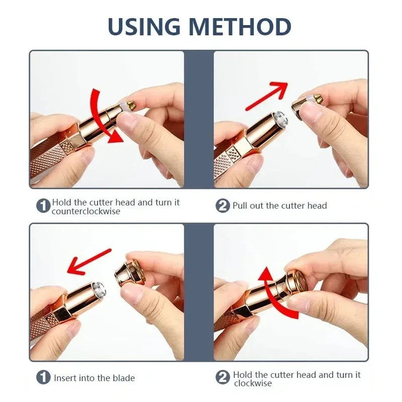 4 In 1 Electric Eyebrow Trimmer USB Mini Body Eye Facial Hair Removal Portable Women Painless Razor Body Hair Removal Epilator