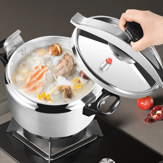 Aluminum Alloy Pressure Cooker, 3L Capacity, Silicone Seal, Round Shape, High-Pressure Safety Valve, Easy to Clean, Perfect for