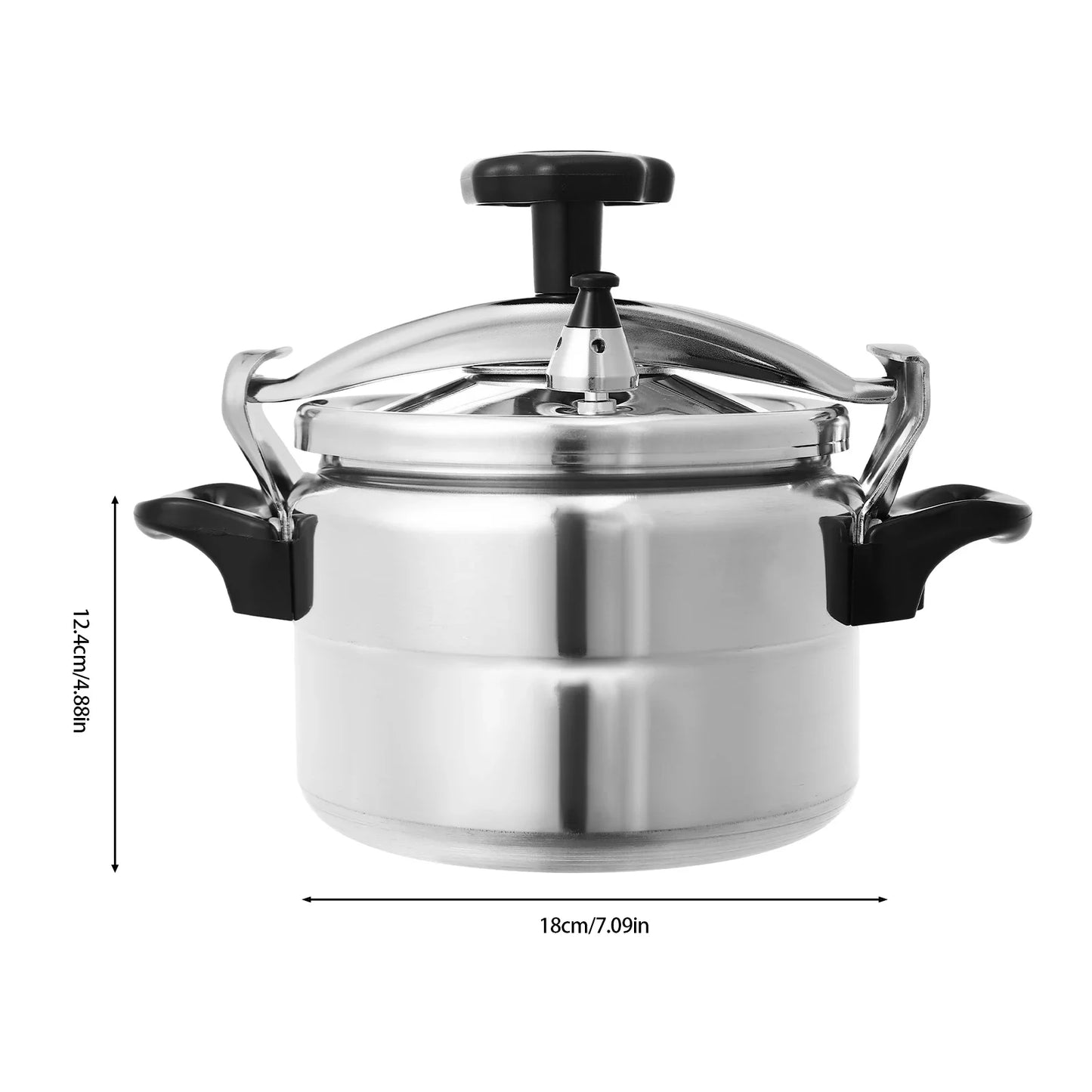 Aluminum Alloy Pressure Cooker, 3L Capacity, Silicone Seal, Round Shape, High-Pressure Safety Valve, Easy to Clean, Perfect for