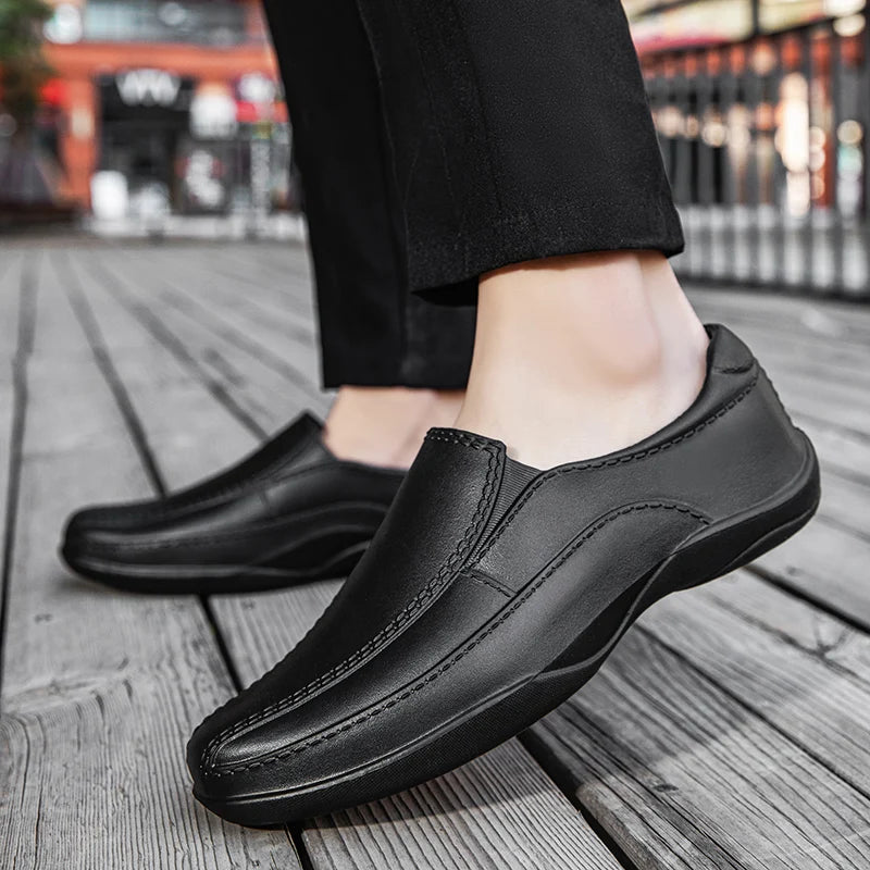 Men Chef Shoes Waterproof Oil-proof Anti Slip Fashion EVA Casual Shoes Comfortable Men Loafers Lightweight Slip on Driving Shoes