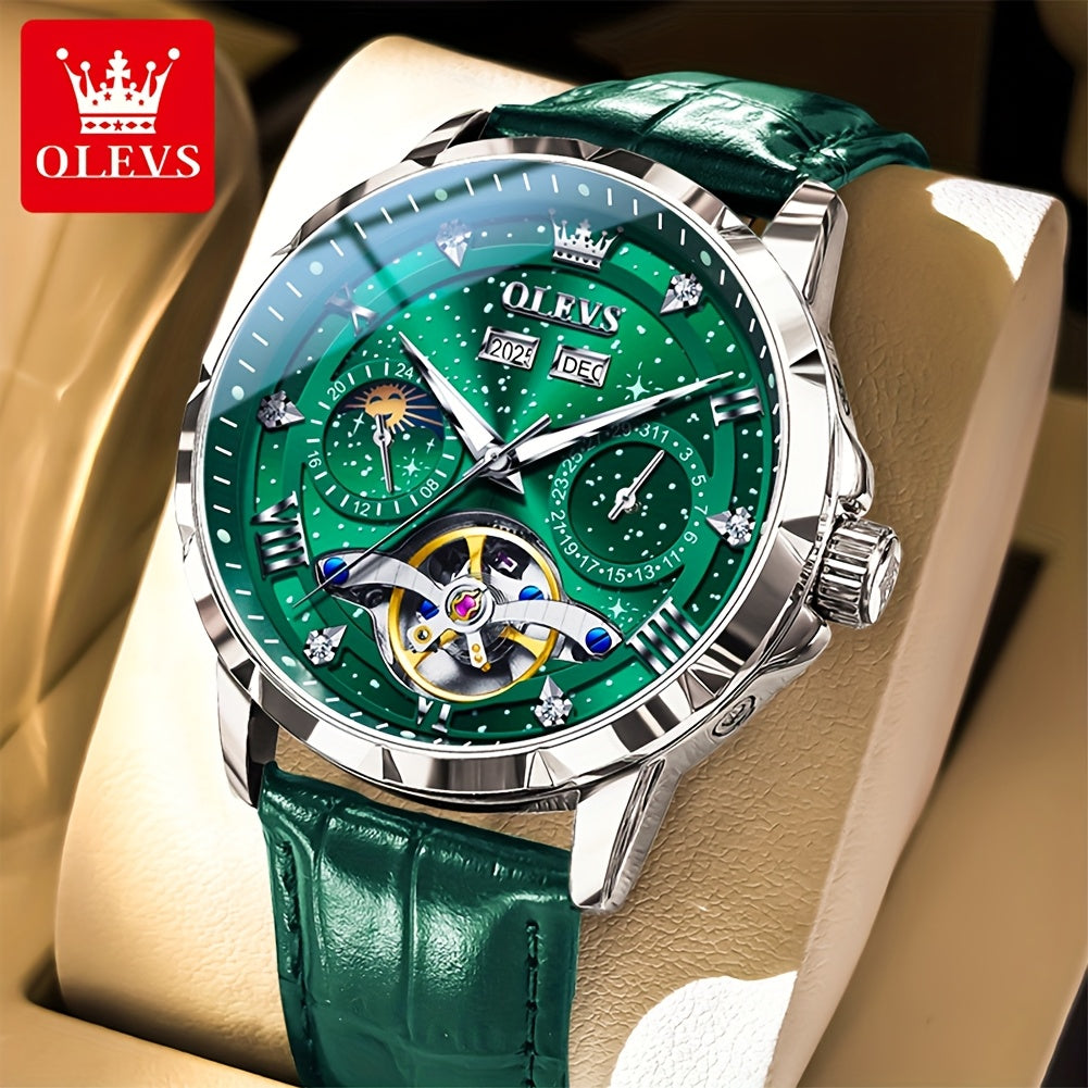 OLEVS Automatic Mechanical Watches For Men - Luxury Luminous Fashion Business Original Top Brand Classic High Quality Best Selling Men's Wrist Watches Without Battery