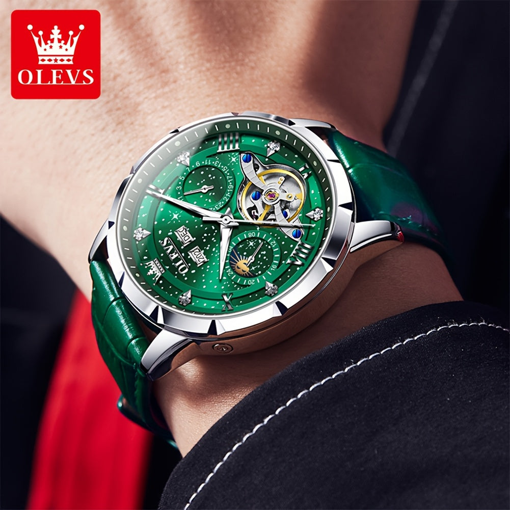 OLEVS Automatic Mechanical Watches For Men - Luxury Luminous Fashion Business Original Top Brand Classic High Quality Best Selling Men's Wrist Watches Without Battery