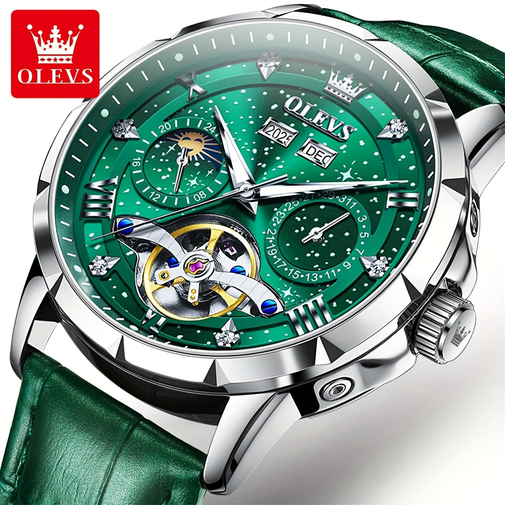 OLEVS Automatic Mechanical Watches For Men - Luxury Luminous Fashion Business Original Top Brand Classic High Quality Best Selling Men's Wrist Watches Without Battery