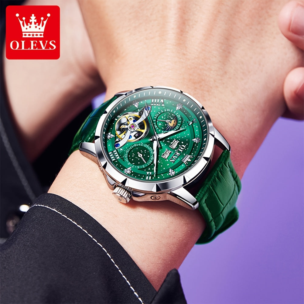 OLEVS Automatic Mechanical Watches For Men - Luxury Luminous Fashion Business Original Top Brand Classic High Quality Best Selling Men's Wrist Watches Without Battery
